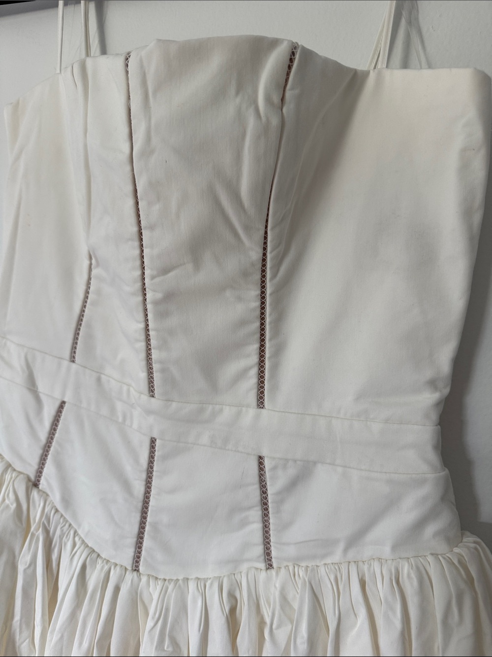 House of CB YSABELLA White Cotton Maxi Sundress, Size Medium, $299 - Picture 14 of 15